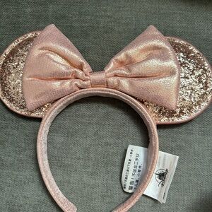 Disney Pink Glitter Minnie Mouse Ears Headband
